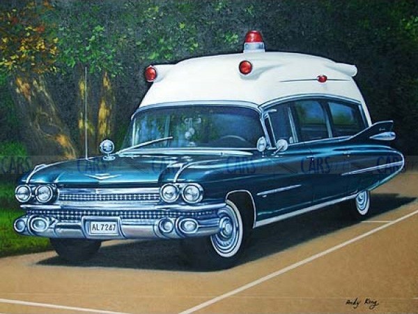 1959 Eureka Cadillac Ambulance oil painting Product Code CAC05139